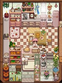 My farmer's cute kitchen where he bakes delicious pastries all day 🍰🧁🍩