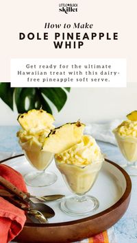 Discover the most delicious frosty dessert that's naturally dairy-free. Imagine the sweetest, creamiest soft serve bursting with pineapple flavor that's perfect for cooling off on hot summer days. Whether you've had it in Hawaii or at Disney World, this tropical treat is a crowd-pleaser!