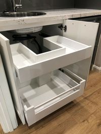 under-sink-storage-ideas - drawer space | Kitchen room design, Kitchen cabinet storage, Kitchen interior design decor