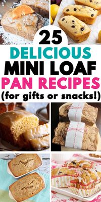 Fun mini loaf pan recipes! Easy recipes for mini loaf pans include sweet & savory bread ideas with apple, lemon, cinnamon, pumpkin, gingerbread, red velvet, zucchini, or banana! Mini loaf pan cakes, food gift ideas for Thanksgiving, Christmas, small loaf cakes, mini cake pan ideas, mini dessert for bake sale, mini loaf pan recipes desserts, mini loaf pan bread recipes, mini breads loaves, mini loaf ideas, small loaf cakes, holiday quick breads, pampered chef stoneware, sweet breads, brunch ...