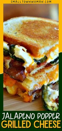 One of the best sandwich recipes ever! Full of the goodness of jalapeno poppers with bacon, this grilled cheese is so good. Gotta love this flavor-packed dinner idea with a little heat! Save this pin!