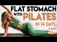 FLAT STOMACH WITH PILATES in 14 Days 🔥 Abs Pilates Workout | 5 min - YouTube