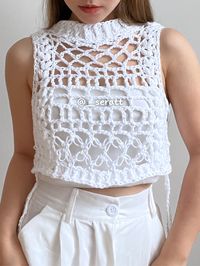 ZORA 3-in-1 mesh (vest, top, shrug) | PDF Crochet Pattern | Intermediate | Made-to-Measure | Tutorials with Pictures and Videos by SERATT