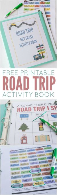 This dry erase road trip activity book is the perfect way to keep kids entertained during a long car ride! #ad #FRAMFreshBreeze