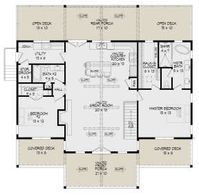 Country Plan: 1,485 Square Feet, 2 Bedrooms, 2 Bathrooms - 940-00468