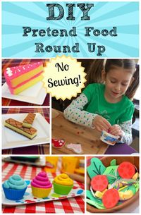 DIY Pretend Food Round Up #parenting #kids #crafts #gifts #diy #creativePlay #playMatters