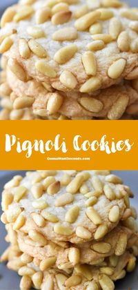 *NEW* These crunchy and nutty pignoli cookies will be your new favorite Christmas cookies! It's only made with 6-ingredients and is naturally gluten-free! #PignoliCookies #Cookies