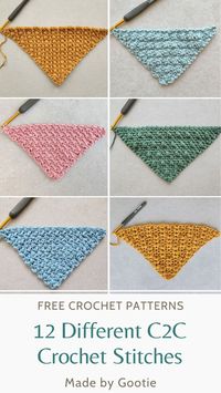 This round up post gathers 12 free c2c crochet patterns. You can use these corner to corner crochet stitches to make blankets, dishcloth, tablerunner, etc. These corner to corner crochet patterns all have easy to follow instructions, video and photo tutorials