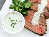 Horseradish cream sauce is a great complement to prime rib, roast beef, and even steak cuts like filet mignon. It is also great for roast beef sandwiches.