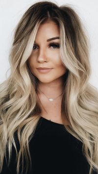 dark roots blonde waves