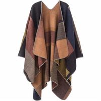 Nwt Fall-Colored Plaid Cape, Autumn Winter Shawl, Reversible Wrap, Open Poncho Get Cozy This Season With This Attractive Fall-Colored Open Front Poncho. Reversible Design Makes It Convenient To Throw On. Free Arm Design, Plaid Color Block Print In Shades Of Gold, Tan, Dark Purple And Russet Brown. Oversized. One Size Fits All. Acrylic/Polyester Blend Measurements: Length: 59 Inches Width: 51 Inches Material: 50% Acrylic, 50% Polyester Color: Tan, Purple, Brown, Gold Size: One Size Width: 51.2" L