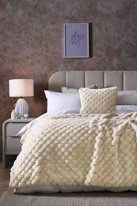 Buy Ivory Luna Scalloped Plush Faux Fur Throw from the Next UK online shop