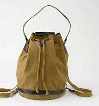 Distressed Canvas/Leather Sling Backpack - EC518 - IdeaStage Promotional Products