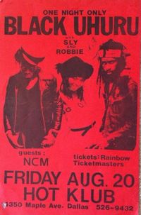 Black Uhuru - Aug 20 - Klub Hot, Dallas, TX, USA