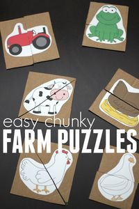 Hide and Match Farm Animal Puzzle Game - Toddler Approved