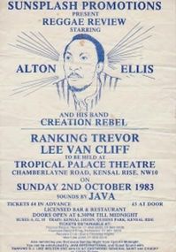 Alton Ellis - 1983, Oct 2 - Tropical Palace Theatre, London, UK