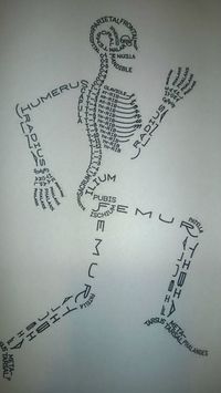 Spread the love         Check out the coolest skeleton diagram I have ever seen! Artist Aaron Kuehn has the most amazing technique in verbally creating his pictures. I find his pictures very clever and fascinating. What do you think?