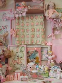 Vintage pink baby stuff