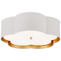 Features: Product Type: Flush mountNumber of Lights: 4Canopy: YesFixture Design: Unique/StatementFixture Shape: GeometricLight Direction: DownFinish (Fixture Finish: Gold): GoldFinish (Fixture Finish: French Navy/White): French Navy/WhiteFinish (Fixture Finish: White/Gold): White/GoldFinish (Fixture Finish: Burnished Silver Leaf): Burnished Silver LeafFinish (Fixture Finish: Pink/White): Pink/WhiteStyle: Modern & ContemporarySecondary/Accent Material: NoSecondary Material: Shade Included: YesSha