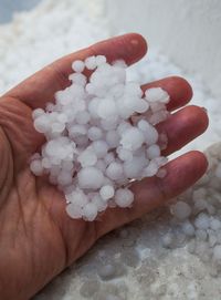 Hailstones the size of marbles fell from the sky