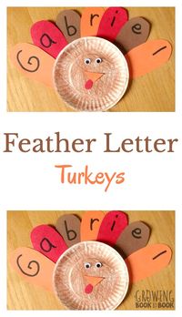 A fun Thanksgiving craft to practice learning your name.