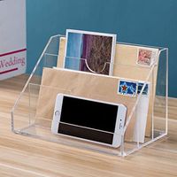 Amazon.com : MyGift 3-Slot Clear Acrylic Tabletop Mail Sorter & Desktop Organizer : Office Products