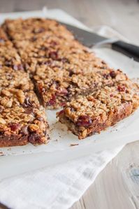 Granola bars with mashed bananas