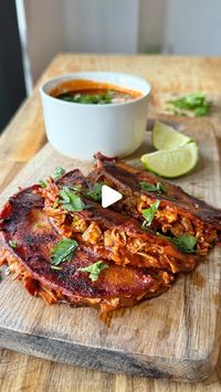 rhian melvin on Instagram: "Shredded tofu birria tacos !! 🌮

If I had a pound for every time someone asked me to make a plant based birria recipe I’d have…well, quite a few pounds

So after some failed attempts, here it is, my tofu birria !! (Minus some of the authenticity bc I couldn’t find Mexican oregano, only had guajillo chillis & vegan cheddar xo)

Ingredients (makes 6)

6 corn tortillas
80g plant based cheese, grated
1/2 an onion, diced
1 lime
Coriander

300g extra firm tofu
2 tbsp tamari
2 tsp paprika
1 tsp msg (optional)

2 tomatoes, chopped
1/2 an onion, chopped
4 garlic cloves
2 tbsp tomato paste
1 tsp oregano (Mexican oregano if you have it)
6 dried guajillo chillis
600ml meat free beef stock
200ml water
2 bay leaves
1/2 tsp cumin seeds
1 tsp coriander seeds
1/2 tsp peppercorn