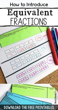 Free word problems to introduce fraction equivalence. Use this free math lesson during whole group instruction. A FREE fractions activity to practice equivalent fractions. #mathworkshop #3rdgrademath #4thgrademath #5thgrademath #mathcenters #mathgames #MathTechConnections