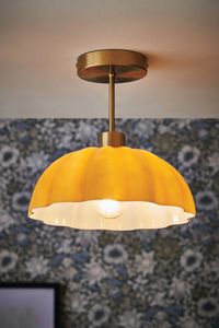 Buy Clarke and Clarke Amber Scalloped Glass Pendant Light from the Next UK online shop