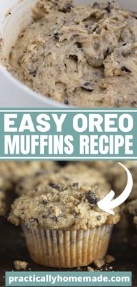 This Easy Oreo Muffins Recipe is perfect for when you’re craving something sweet but still want something that will fuel you. These muffins have a moist, cakey interior with bits of oreo cookie throughout and a perfectly crumbly oreo streusel topping. Everyone will absolutely love these muffins, so give them a try today!