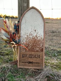 Add a touch of rustic charm to your special occasions and everyday spaces with our customizable cowhide sign. Whether you want to brand it yourself or leave it to our expert artisans, this versatile piece is perfect for wedding ceremonies, bedroom decor, or western theme settings. Measuring 31 1/2 inches by 13 1/2 inches it is the ideal size to make a statement without overpowering your space. Indulge in the luxury of craftsmanship and transform your home into a unique reflection of your individuality. Place your order today and elevate the beauty of your surroundings.