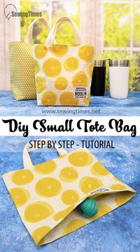 DIY Super Simple Small Tote Bag | Easy Bag Making Tutorial for Beginner [sewingtimes]