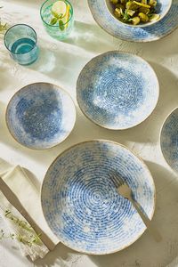 Buy 12 Piece Blue Salcombe Speckle Glazed Dinner Set from the Next UK online shop