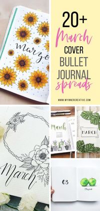 20+ March Bullet Journal Spreads and Plan with Me video! | My Inner Creative #bulletjournal #bujo #planwithme #marchcoverspread #marchbujo #marchplanner #planneraadict