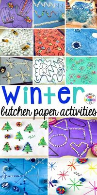 21 Winter Butcher Paper Activities - Pocket of Preschool