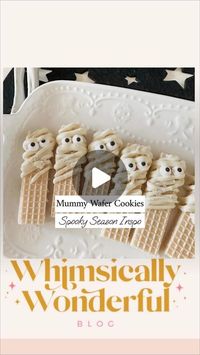 Kara Adams on Instagram: "Would you make these 😍 I’d love to know!

The cutest and easiest cookie recipe for spooky season: mummy wafer cookies. We even grab the sugar free wafers which still taste absolutely delicious.

Questions welcomed and save this to make this year! Make a spooky cute treat is one of the family activity ideas, so here’s some inspiration.

#spookytreats #halloweendesserts #easyrecipes #nobakedessert #halloweentreats #halloweencookies #halloweenfoodideas #halloweenpartyfood #halloweenpartyideas #funfoodforkids"