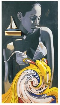 David Salle, “Sailor” 2007, owes a lot to Rosenquist.