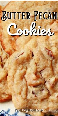 Butter Pecan Toffee Cookies | Recipe | Cookie recipes chewy, Cooking cookies, Butter pecan cookies