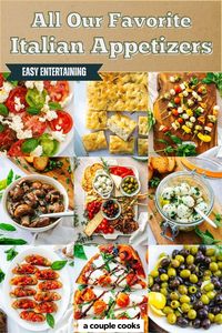 These Italian appetizers are crowd-pleasing starters to any Italian-style meal! Pick from bruschetta, crostini, caponata and more. #italian #italianappetizer #italianappetizerrecipes