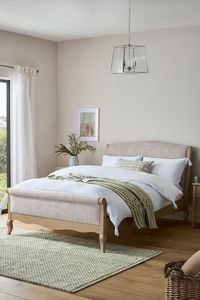 Chunky Weave Dove Grey Josie With Footend Bed Frame - Image 1 of 7