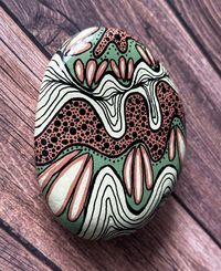 Painted Rock,painted Stone,rock Painting,rock Art,pattern Painted Rock,paperweight,abstract Pattern,earth Tones,rock Decor,shelf Decor,rock - Etsy