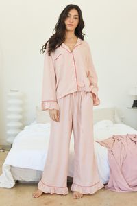 Day Naps - Bamboo Pajama Set Red & Pink – Carolina Benoit