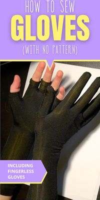 How to sew gloves to perfectly fit your fingers. Use this as DIY cosplay gloves (especially the fingerles glove option or as quick DIY gloves for a last minute Halloween costume | DIY fingerless gloves | gloves sewing tutorial | halloween costume tutorial gloves