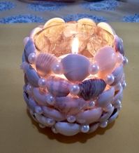 #aesthetic #purple #candles #seashells