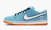 Nike SB Dunk Low Pro "Club 58 Gulf" Color: BLUE CHILL/WHITE-SAFETY ORANGE Style: BQ6817 401