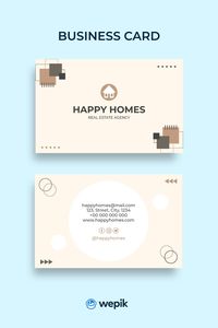 Are you a real state agency? Customize and share this business card template with your potential customers. Download it from Wepik 100% free!😁