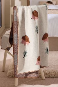 Buy Natural Hedgehog Knitted Throw from the Next UK online shop