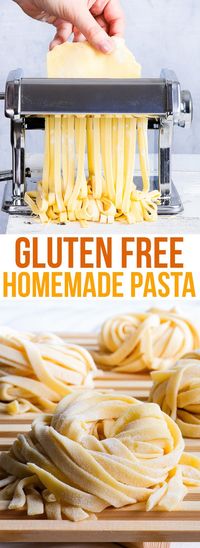 3-Ingredient Homemade Gluten Free Pasta {gluten, dairy, nut, soy & refined sugar free} - A simple and reliable 3-ingredient homemade gluten free pasta recipe. Once you’ve tasted this gluten free pasta from scratch, you’ll never go back to the store-bought stuff. The perfect thing to have on hand for a quick gluten free lunch or dinner! #glutenfree #pasta #food #lunch #dinner #recipe