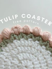 Tulip Coaster Crochet: Enjoy making this #Crochet interactive pattern by Callalily Crochet (@callalilycrochet) only on @ribblrit with unique tools - Free App available! Get this pattern now and start crafting!